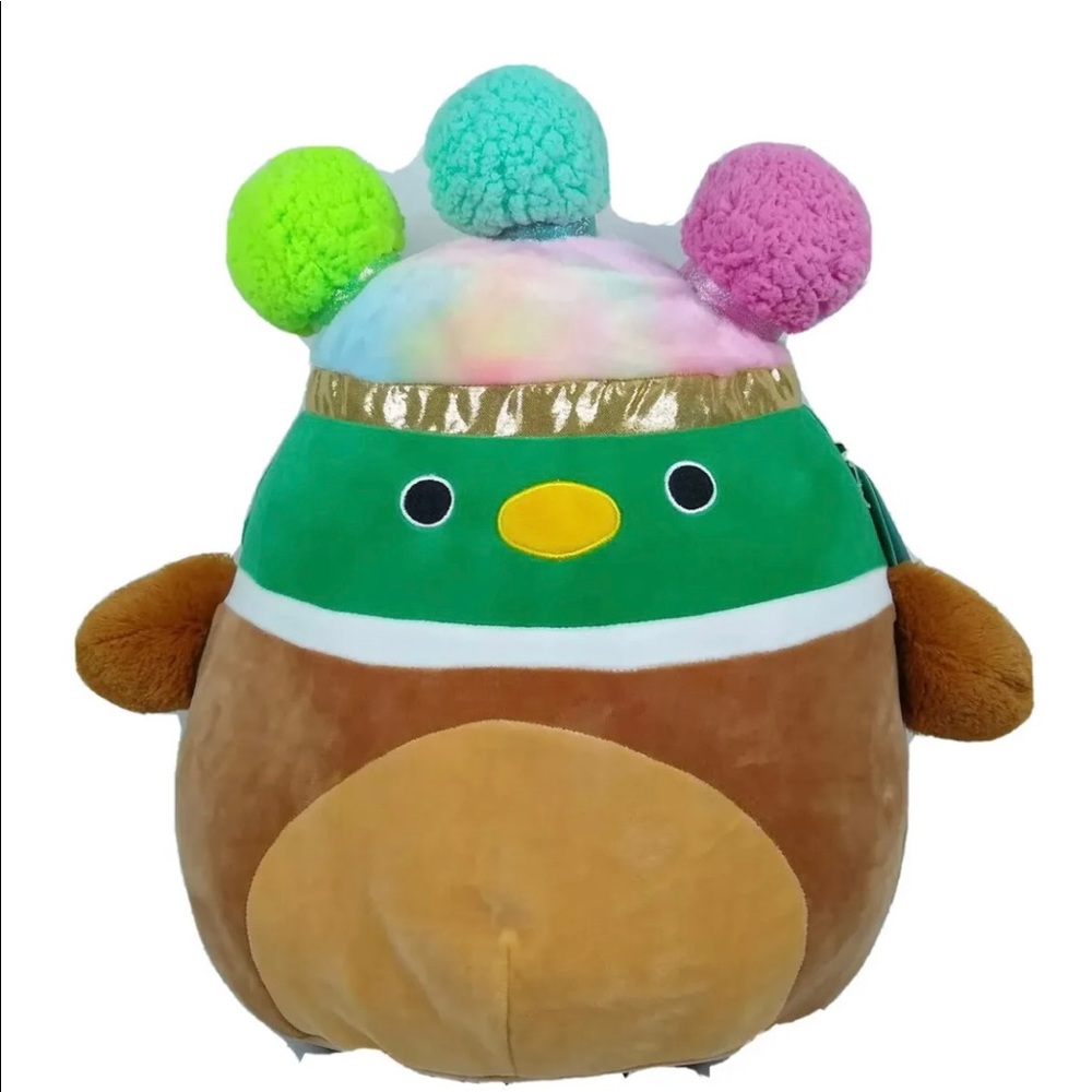 Kelly Toys SQUISHMALLOWS 14" Squish-Doos Avery Mallard Duck Plush NWT